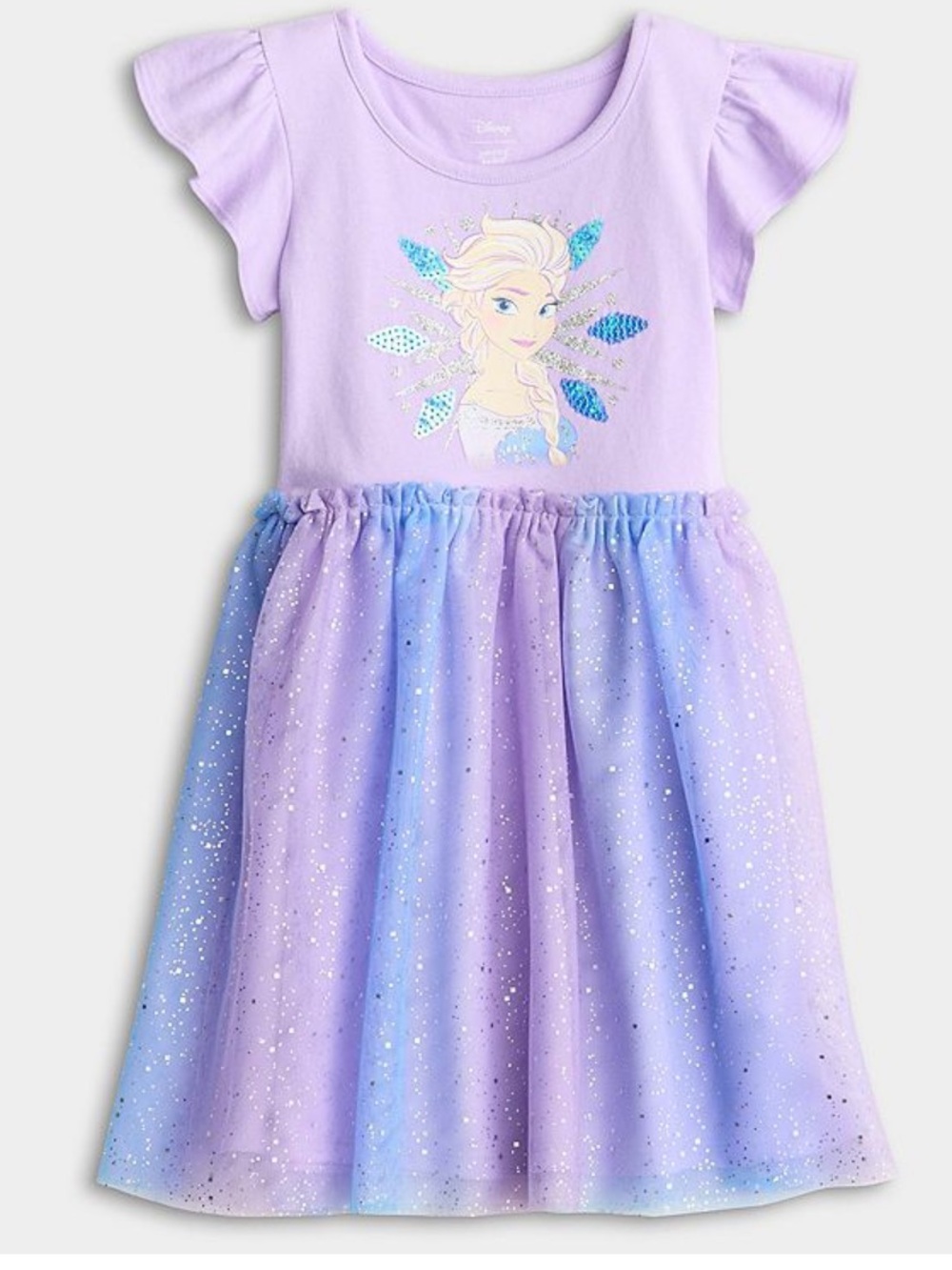 Disney Purple and Blue Frozen Elsa Sparkle Tulle Dress